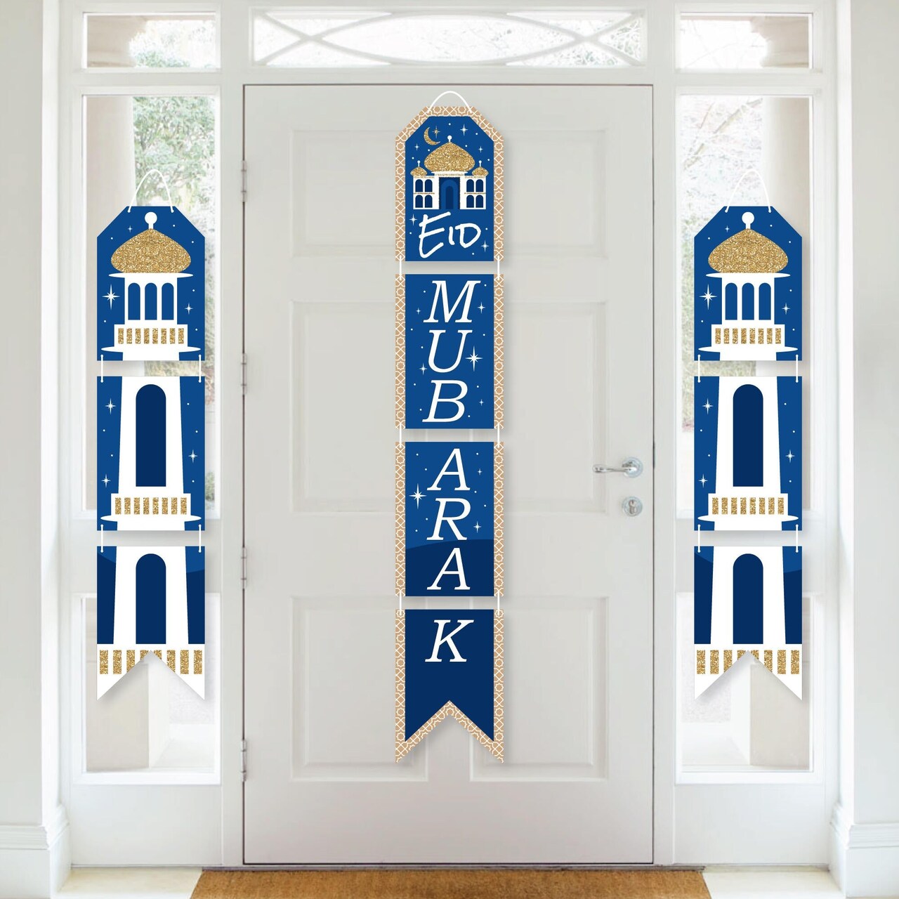 Big Dot of Happiness Eid Mubarak Hanging Vertical Paper Door Banners - Ramadan Party Wall Decoration Kit - Indoor Door Decor